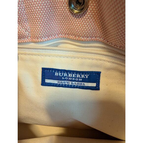 Burberry Blue Label Authentic Pink and Beige Canvas Mini Tote - Picture 7 of 13